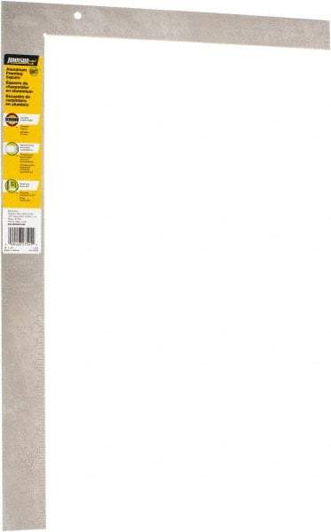 Johnson Level & Tool - 24" Blade Length x 16" Base Length, Anodized Finish, Aluminum Carpenters' Square - 1/8" Graduation, 2" Base Width - Industrial Tool & Supply