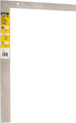 Johnson Level & Tool - 24" Blade Length x 16" Base Length, Anodized Finish, Aluminum Carpenters' Square - 1/8" Graduation, 2" Base Width - Industrial Tool & Supply