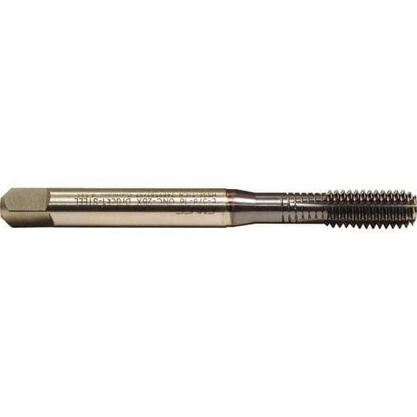 Emuge - #10-32 UNF 2BX Bottoming Thread Forming Tap - Cobalt, TiCN Finish, 2.756" OAL, 0.512" Thread Length, Right Hand Thread, Series Druck - Exact Industrial Supply