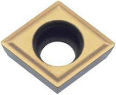 Kyocera - CPGT21.52 Grade TN60 Cermet Turning Insert - Uncoated, 80° Diamond, 1/4" Inscr Circle, 3/32" Thick, 1/32" Corner Radius - Industrial Tool & Supply