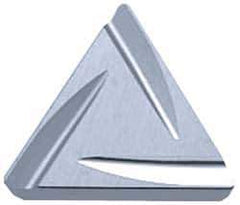 Kyocera - TPGR222 A Grade TN60 Cermet Turning Insert - TiCN/NbC Finish, 60° Triangle, 1/4" Inscr Circle, 1/8" Thick, 1/32" Corner Radius - Industrial Tool & Supply