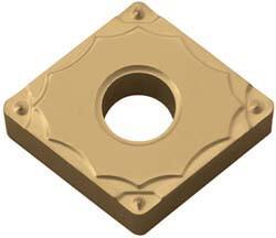 Kyocera - CNMG430.5 GP Grade PV90 Cermet Turning Insert - TiN Finish, 80° Diamond, 1/2" Inscr Circle, 3/16" Thick, 0.0079" Corner Radius - Industrial Tool & Supply