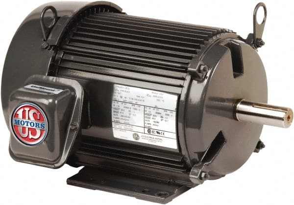 1/2 hp, TEFC Enclosure, No Thermal Protection, 1770, 1460 RPM, 208-230/460 & 190/380 Volt, 60/50 Hz, Three Phase Premium Efficient Motor Size 56 Frame, C-Face Mount, 1 Speed, Sealed Ball Bearings, 1.8-1.8/0.9 Full Load Amps, F Class Insulation