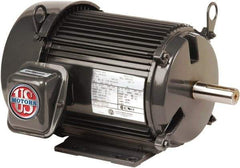 US Motors - 1 hp, TEFC Enclosure, No Thermal Protection, 1740, 1415 RPM, 208-230/460 & 190/380 Volt, 60/50 Hz, Three Phase Premium Efficient Motor - Size 56 Frame, C-Face Mount, 1 Speed, Sealed Ball Bearings, 3.1-3.0/1.5 Full Load Amps, F Class Insulation - Industrial Tool & Supply