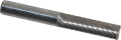 Atrax - 1/4" Cut Diam, 1/4" Shank Diam, Cylinder with End Cut Head Single Cut Burr - Carbide, End Cut End, 1" LOC, 2" OAL - Industrial Tool & Supply