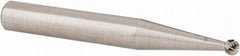 Atrax - 1/8" Cut Diam, 1/4" Shank Diam, Ball Head Single Cut Burr - Carbide, 3/32" LOC, 2" OAL - Industrial Tool & Supply