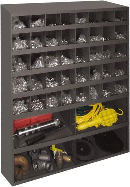Durham - 44 Bin, Small Parts Storage Bin - 12" Deep x 33-3/4" Wide x 42" High - Industrial Tool & Supply