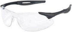 MCR Safety - Clear Lenses, Framed Safety Glasses - Anti-Fog, Scratch Resistant, Black Polycarbonate Frame, Size Universal, Wrap Around - Industrial Tool & Supply
