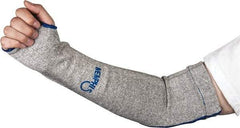 MCR Safety - Size Universal, Gray Dyneema Cut Resistant Sleeve - 18" Long Sleeve, Cut Resistance Level 2, Elastic Opening at Both Ends, Made with Thumb Hole - Industrial Tool & Supply