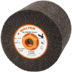 WALTER Surface Technologies - 4-1/2" Diam Aluminum Oxide Unmounted Flap Wheel - 5/8" Hole, 5/8-11 Thread, 4" Wide, Nonwoven, Very Fine Grade, 3,800 Max RPM - Industrial Tool & Supply
