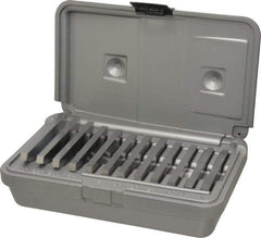 Fowler - 0.25 to 30°, 3 Inch Long, Steel, Angle Block Set - 0.25 Inch Thick, 30 Arc Seconds Accuracy, Includes Shop-Hardened and Molded Case, 12 Pieces - Industrial Tool & Supply