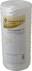 Pentair - 4-1/2" OD, 100µ, Fibrillated Polypropylene String-Wound Cartridge Filter - 9-7/8" Long, Reduces Sediments - Industrial Tool & Supply