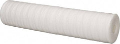 Pentair - 4-1/2" OD, 5µ, Polypropylene String-Wound Cartridge Filter - 20" Long, Reduces Sediments - Industrial Tool & Supply