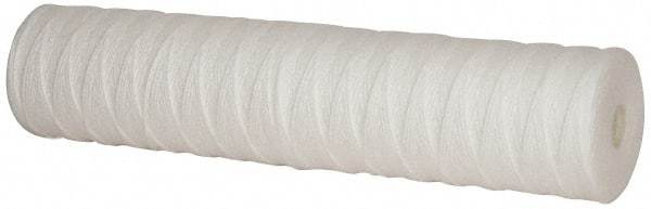 Pentair - 4-1/2" OD, 25µ, Polypropylene String-Wound Cartridge Filter - 20" Long, Reduces Sediments - Industrial Tool & Supply