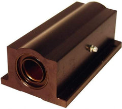 L.M76 - 1.0008" Inside Diam, Closed Twin Pillow Block Linear Bearing - 3-1/4" Overall Width - Industrial Tool & Supply