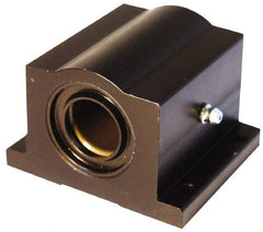 L.M76 - 0.2505" Inside Diam, Closed Single Pillow Block Linear Bearing - 1-5/8" Overall Width - Industrial Tool & Supply