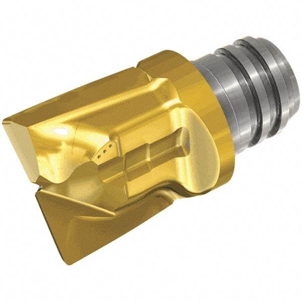 Iscar - MM HC Grade IC908 Carbide End Milling Tip Insert - TiAlN Finish, 2 Flutes, 12mm Cutting Diam, 10mm Depth of Cut, 14.2mm Extension, 1/64" Cnr Rad, 10° Helix - Industrial Tool & Supply