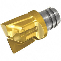 Iscar - MM HC Grade IC908 Carbide End Milling Tip Insert - TiAlN Finish, 2 Flutes, 12mm Cutting Diam, 10mm Depth of Cut, 14.2mm Extension, 1/64" Cnr Rad, 10° Helix - Industrial Tool & Supply