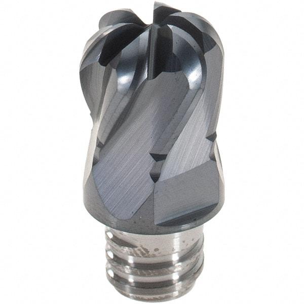 Iscar - MM ETR Grade IC908 Carbide End Milling Tip Insert - TiAlN Finish, 6 Flutes, 12mm Cutting Diam, 9mm Depth of Cut, 16.5mm Extension, 0.1575" Cnr Rad, 30° Helix - Industrial Tool & Supply