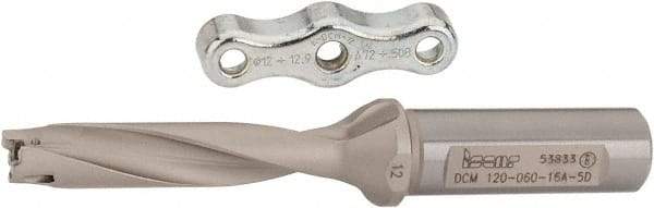 Iscar - 12 to 12.4mm Diam, 5xD, 60mm Max Depth, 16mm Shank Diam, 124.2mm OAL, Replaceable Tip Drill - IDI-SG, IDI-SK Insert, DCM Toolholder, Series ChamDrill - Industrial Tool & Supply