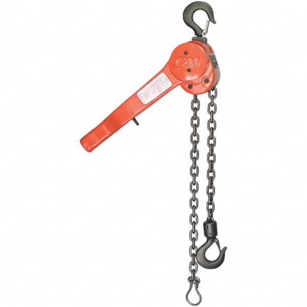 CM - 1,500 Lb Capacity, 20' Lift Height, Chain Manual Lever Hoist - Industrial Tool & Supply