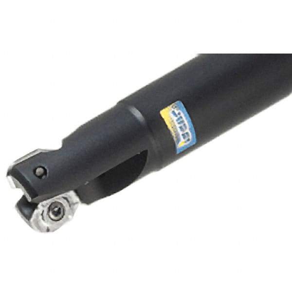 Iscar - 1-1/4" Cut Diam, 0.63" Max Depth of Cut, 1-1/4" Shank Diam, 8" OAL, Indexable Square Shoulder End Mill - Cylindrical Shank, 90° Lead Angle, Through Coolant, Series Helialu - Industrial Tool & Supply