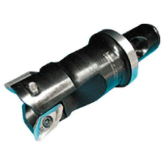 Iscar - 1-1/4" Cut Diam, 0.622" Max Depth of Cut, 3.81" OAL, Indexable Square Shoulder End Mill - HM90 APCR 1605.. Inserts, CF4 Modular Connection, 90° Lead Angle, Through Coolant, Series ClickFit, Helialu - Industrial Tool & Supply