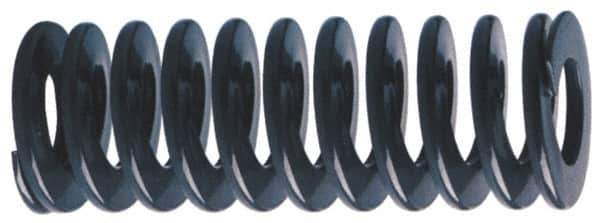 Associated Spring Raymond - 1-1/2" Hole Diam, 3/4" Rod Diam, 12" Free Length, Green Die Spring - 1632 Lb Max Deflection, 3" Max Deflection, Extra Heavy Duty, Chromium Alloy Steel - Industrial Tool & Supply