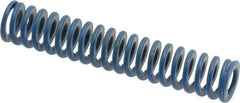 Associated Spring Raymond - 3/8" Hole Diam, 3/16" Rod Diam, 2" Free Length, Blue Die Spring - 28 Lb Max Deflection, 1" Max Deflection, Medium Duty, Chromium Alloy Steel - Industrial Tool & Supply