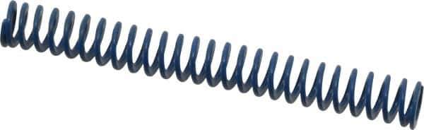 Associated Spring Raymond - 3/8" Hole Diam, 3/16" Rod Diam, 3" Free Length, Blue Die Spring - 31.5 Lb Max Deflection, 1.5" Max Deflection, Medium Duty, Chromium Alloy Steel - Industrial Tool & Supply