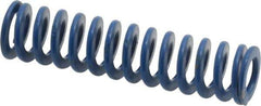 Associated Spring Raymond - 1/2" Hole Diam, 9/32" Rod Diam, 2" Free Length, Blue Die Spring - 55 Lb Max Deflection, 1" Max Deflection, Medium Duty, Chromium Alloy Steel - Industrial Tool & Supply