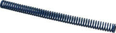 Associated Spring Raymond - 1/2" Hole Diam, 9/32" Rod Diam, 6-1/2" Free Length, Blue Die Spring - 45.5 Lb Max Deflection, 3.25" Max Deflection, Medium Duty, Chromium Alloy Steel - Industrial Tool & Supply