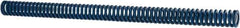 Associated Spring Raymond - 1/2" Hole Diam, 9/32" Rod Diam, 7-1/2" Free Length, Blue Die Spring - 45 Lb Max Deflection, 3.75" Max Deflection, Medium Duty, Chromium Alloy Steel - Industrial Tool & Supply