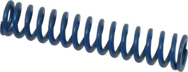 Associated Spring Raymond - 5/8" Hole Diam, 11/32" Rod Diam, 3" Free Length, Blue Die Spring - 84 Lb Max Deflection, 1.5" Max Deflection, Medium Duty, Chromium Alloy Steel - Industrial Tool & Supply