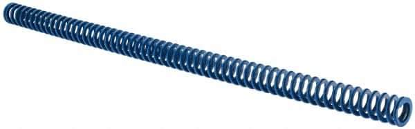 Associated Spring Raymond - 5/8" Hole Diam, 11/32" Rod Diam, 12" Free Length, Blue Die Spring - 96 Lb Max Deflection, 6" Max Deflection, Medium Duty, Chromium Alloy Steel - Industrial Tool & Supply
