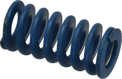Associated Spring Raymond - 3/4" Hole Diam, 3/8" Rod Diam, 1-1/2" Free Length, Blue Die Spring - 150 Lb Max Deflection, 0.75" Max Deflection, Medium Duty, Chromium Alloy Steel - Industrial Tool & Supply