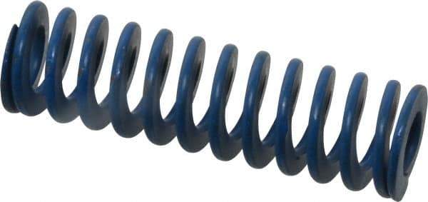 Associated Spring Raymond - 3/4" Hole Diam, 3/8" Rod Diam, 2-1/2" Free Length, Blue Die Spring - 150 Lb Max Deflection, 1.25" Max Deflection, Medium Duty, Chromium Alloy Steel - Industrial Tool & Supply