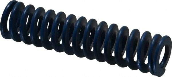 Associated Spring Raymond - 3/4" Hole Diam, 3/8" Rod Diam, 3" Free Length, Blue Die Spring - 144 Lb Max Deflection, 1.5" Max Deflection, Medium Duty, Chromium Alloy Steel - Industrial Tool & Supply