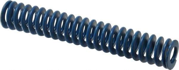 Associated Spring Raymond - 3/4" Hole Diam, 3/8" Rod Diam, 4-1/2" Free Length, Blue Die Spring - 144 Lb Max Deflection, 2.25" Max Deflection, Medium Duty, Chromium Alloy Steel - Industrial Tool & Supply