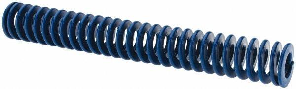 Associated Spring Raymond - 3/4" Hole Diam, 3/8" Rod Diam, 5-1/2" Free Length, Blue Die Spring - 151.3 Lb Max Deflection, 2.75" Max Deflection, Medium Duty, Chromium Alloy Steel - Industrial Tool & Supply