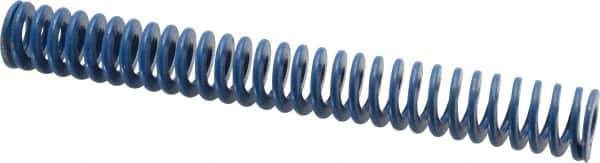 Associated Spring Raymond - 3/4" Hole Diam, 3/8" Rod Diam, 6" Free Length, Blue Die Spring - 150 Lb Max Deflection, 3" Max Deflection, Medium Duty, Chromium Alloy Steel - Industrial Tool & Supply