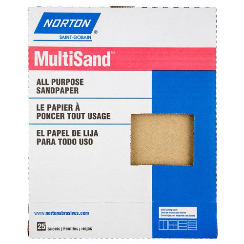 11″ × 9″ Multisand Paper Sheet 220 Grit Very Fine Aluminum Oxide - Industrial Tool & Supply