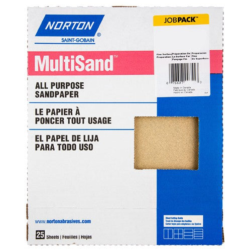 11″ × 9″ Multisand Paper Sheet 180 Grit Fine Aluminum Oxide - Industrial Tool & Supply