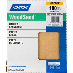 11″ × 9″ Woodsand A511 Paper Sheet 180 Grit Fine Garnet - Industrial Tool & Supply