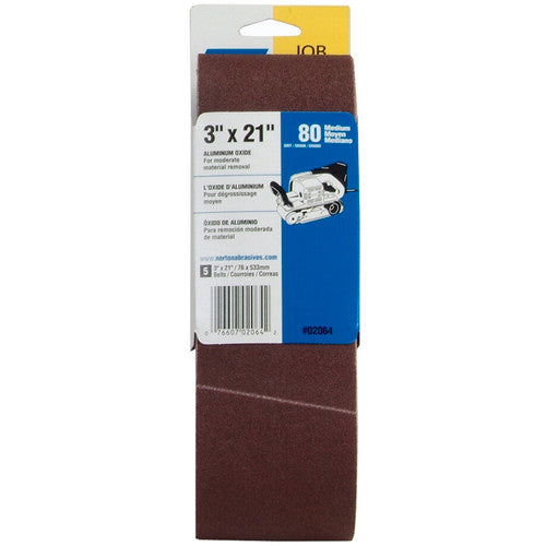 3″ × 21″ Metalite R215 Portable Belt 80 Grit Aluminum Oxide - Industrial Tool & Supply