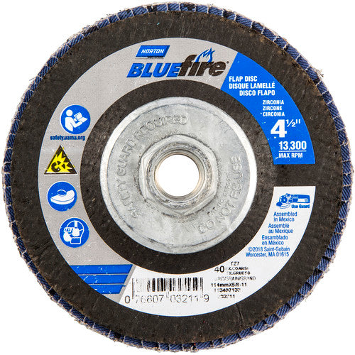 ‎4-1/2″ × 1/4″ × 5/8″-11 20X High Performance Flap Disc Type 29 Conical 40 Grit - Industrial Tool & Supply