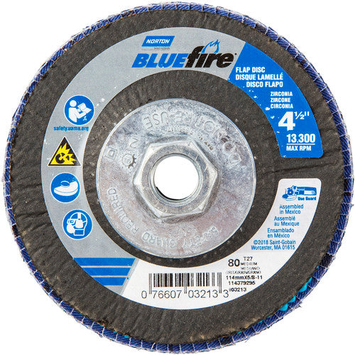 ‎4-1/2″ × 1/4″ × 5/8″-11 20X High Performance Flap Disc Type 29 Conical 80 Grit - Industrial Tool & Supply