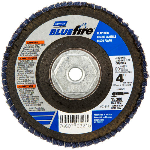 4″ × 1/4″ × 5/8″ 20X High Performance Flap Disc Type 29 60 Grit - Industrial Tool & Supply