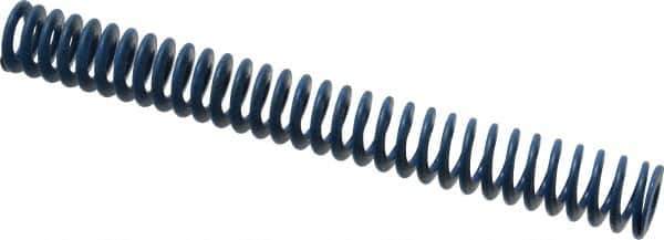 Associated Spring Raymond - 3/4" Hole Diam, 3/8" Rod Diam, 6-1/2" Free Length, Blue Die Spring - 146.3 Lb Max Deflection, 3.25" Max Deflection, Medium Duty, Chromium Alloy Steel - Industrial Tool & Supply