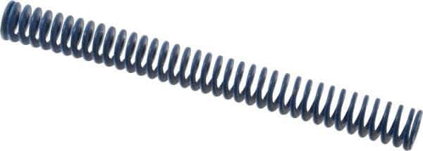 Associated Spring Raymond - 3/4" Hole Diam, 3/8" Rod Diam, 7-1/2" Free Length, Blue Die Spring - 142.5 Lb Max Deflection, 3.75" Max Deflection, Medium Duty, Chromium Alloy Steel - Industrial Tool & Supply